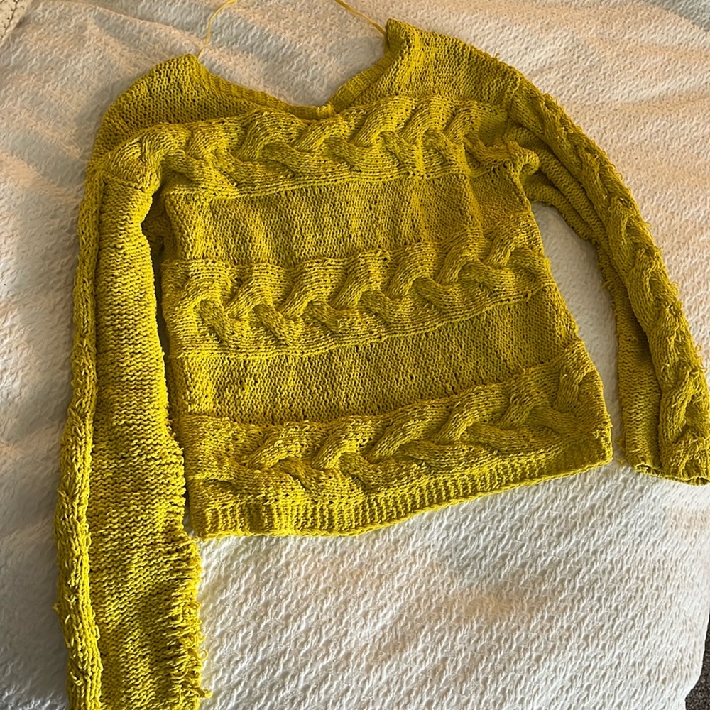 Bar III yellow sweater